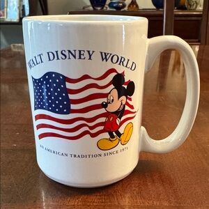 Walt Disney World Mug - Mickey & American Flag An American Tradition Since 1971